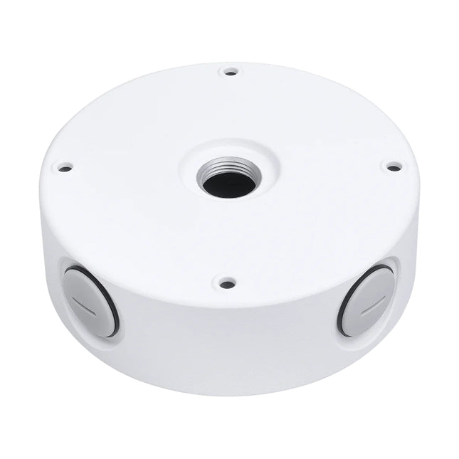 Vivotek AM-71G-V01 white aluminium outdoor conduit box for surveillance camera installation in Australia.