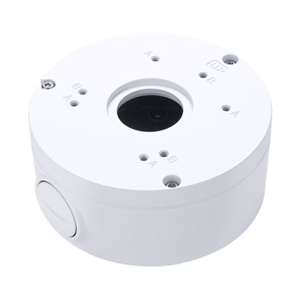VIVOTEK AM-71K heavy-duty outdoor junction box bracket in commercial white finish.