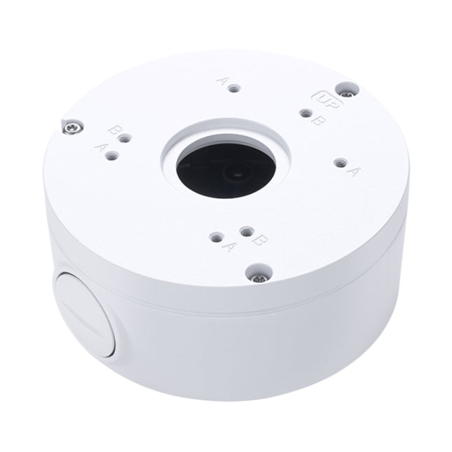 VIVOTEK AM-71K heavy-duty outdoor junction box bracket in commercial white finish.
