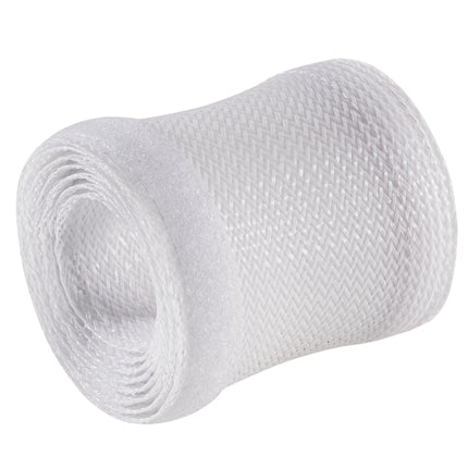 Brateck Flexible Cable Wrap Sleeve with Hook and Loop Fastener (135mm/5.3' Width) Material Polyester Dimensions 1000x135mm - White - CCTV Guru