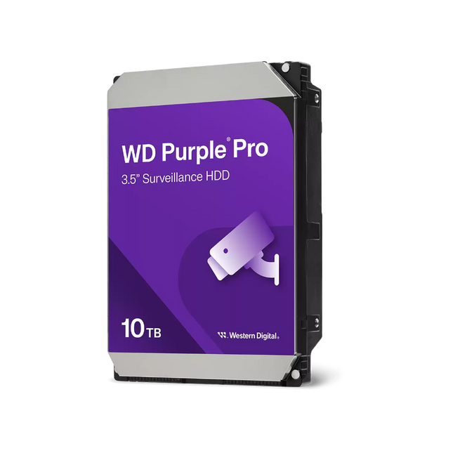 WD Purple Pro 10TB Surveillance Hard Drive WD102PURP Front View