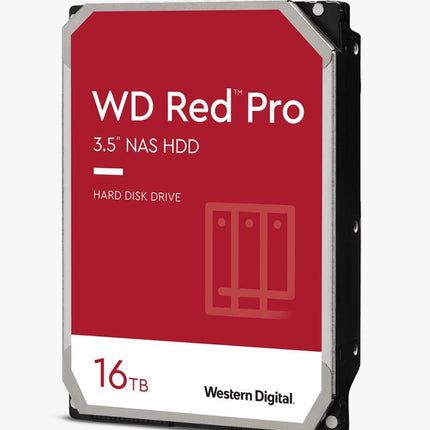 WD Red Pro,16TB, 3.5 form factor, SATA 6 Gb/s, 7200 RPM, 256 cache, 5 yrs warranty - CCTV Guru