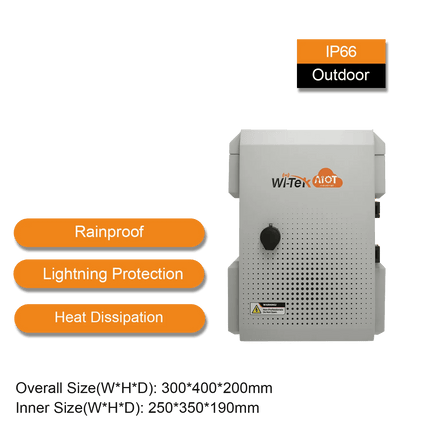Wi - Tek IP66 And IK10 Housing, Smart IoT Box (300*400*200 mm) - CCTV Guru