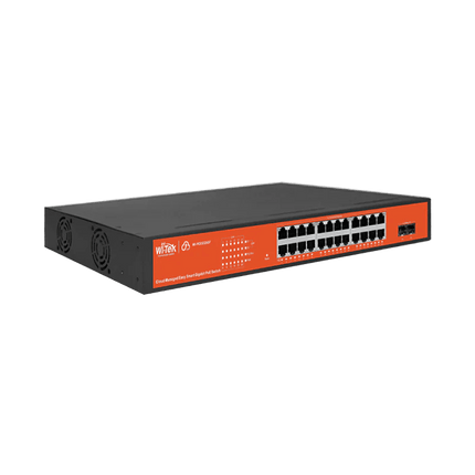 Wi - Tek Cloud Easy Smart 26 Ports PoE Switch, WI - PCES326GF - CCTV Guru