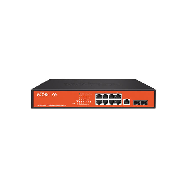 Wi - Tek Cloud L2 Managed 8 Port Giga + 2 X SFP Full Giga PoE Switch - CCTV Guru