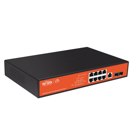 Wi - Tek Cloud L2 Managed 8 Port Giga + 2 X SFP Full Giga PoE Switch - CCTV Guru