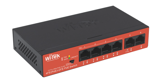 Wi - Tek Long Range PoE Switch with 4 PoE Port, WI - PS205H V2 - CCTV Guru
