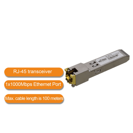 Wi - Tek 100m Copper RJ45 to SFP Transceivers - CCTV Guru