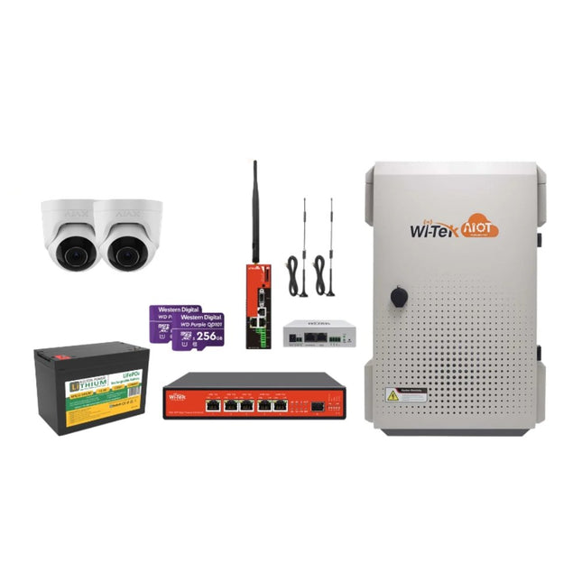 Wi - Solar IoT - KIT Ajax T2 - W CCTV Kit - CCTV Guru