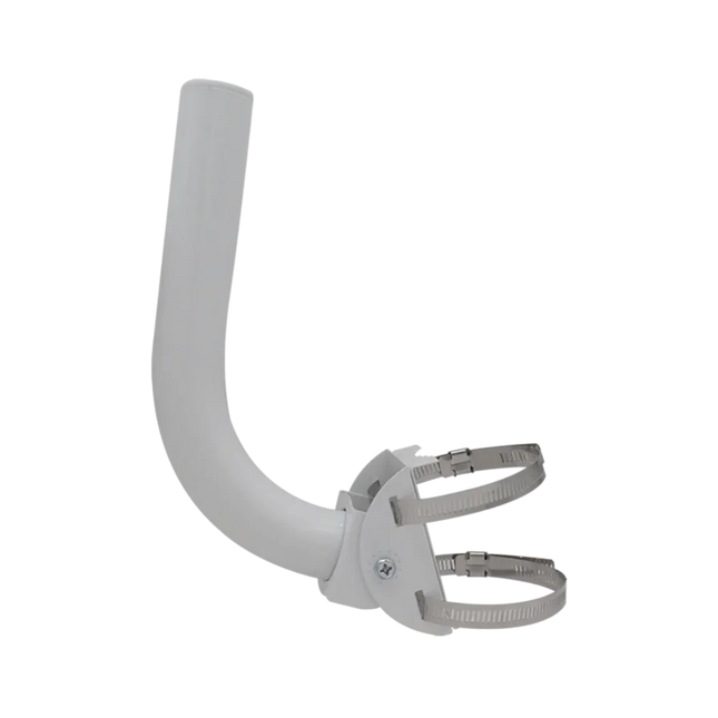 Wi-Tek WI-BRKC135 white steel CPE mounting bracket for pole and wall installation