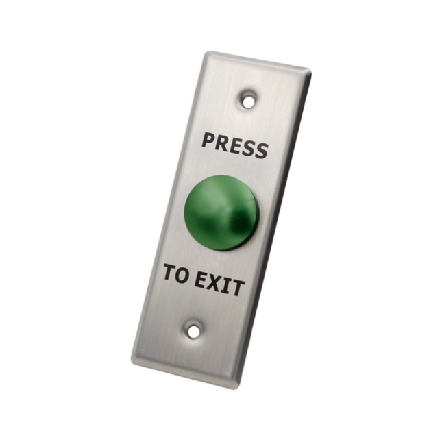 X2 stainless steel mushroom request-to-exit button for access control door release