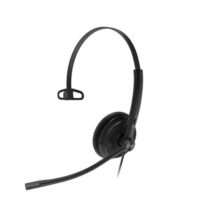 Yealink YHS34 Mono Wideband Noise - Canceling Headset, Monaural Ear, RJ9, QD Cord, Leather Ear Piece, Hearing Protection - CCTV Guru