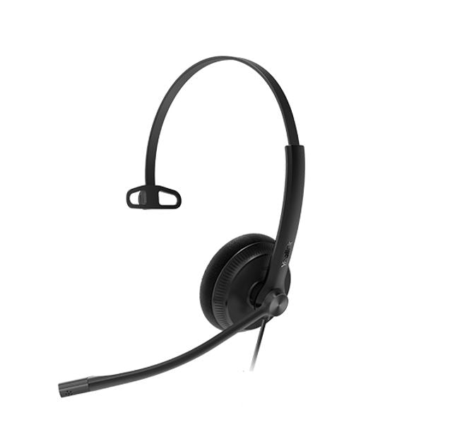 Yealink YHS34 Mono Wideband Noise - Canceling Headset, Monaural Ear, RJ9, QD Cord, Leather Ear Piece, Hearing Protection - CCTV Guru