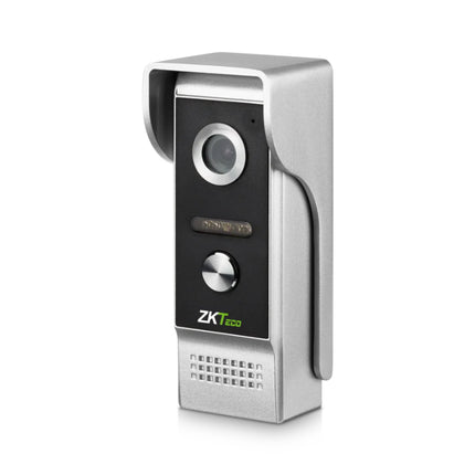 Close-up of the 2-megapixel high-definition camera on the ZKTeco VE01-A50L door station, highlighting its 120-degree wide-angle lens and integrated infrared LEDs for night vision.