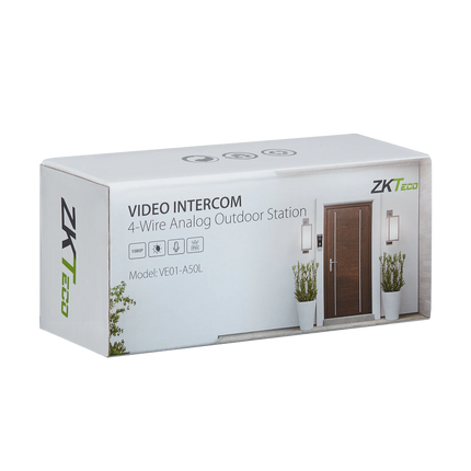 ZKTeco VE01-A50L 4-wire villa outdoor station packaging