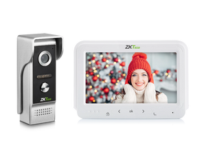 Front view of the ZKTeco VM07-A50L indoor monitor showing touch-sensitive control buttons.