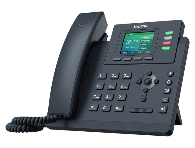 Yealink T33G 4 Line IP phone, 320x240 Colour Display, Dual Gigabit Ports, PoE. No Power Adapter included - ( IPY-SIPPWR5V6A ) - CCTV Guru