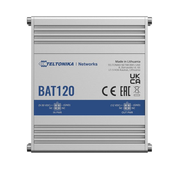 Teltonika Two 4-pin DC ports Power Supply, DIN rail and surface mounting options