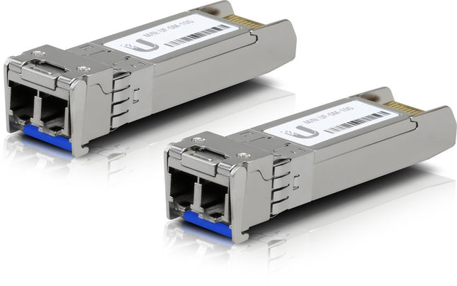 Ubiquiti UFiber SFP+ Single-Mode Fiber Module, 10 Gbps, 10km Distance, 2-pack - CCTV Guru