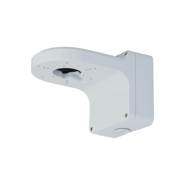 Dahua DH-PFB206W white aluminium camera wall mount bracket, angled view