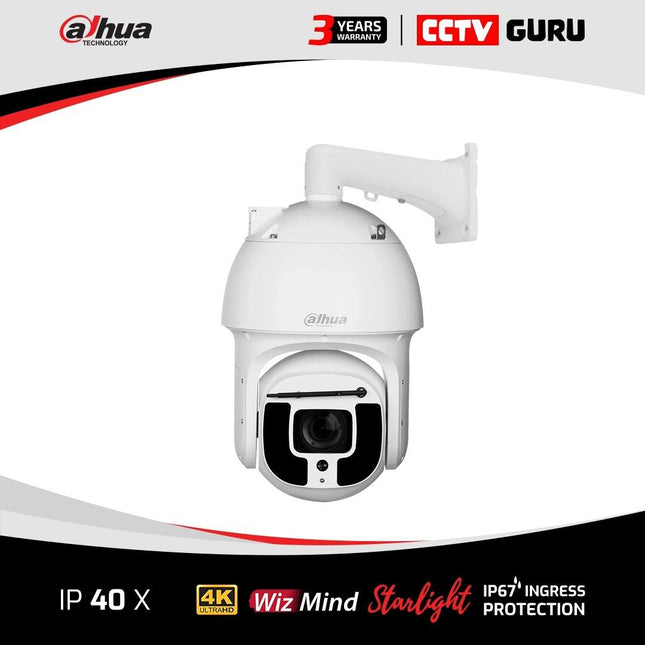 DAHUA 4K 40x Starlight+ IR WizMind Network PTZ Camera DH-SD8A840WA-HNF - CCTV Guru