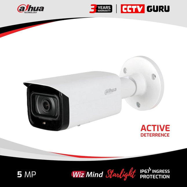 Dahua 5MP IR Fixed-focal Bullet WizMind Network Camera DH-IPC-HFW5541TP-AS-PV-0280B - CCTV Guru