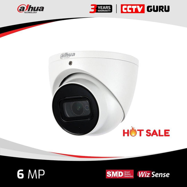 Dahua 6MP IP Turret Fixed 2.8mm Camera DH-IPC-HDW3641EMP-S-0280B-AUS-S2 - CCTV Guru