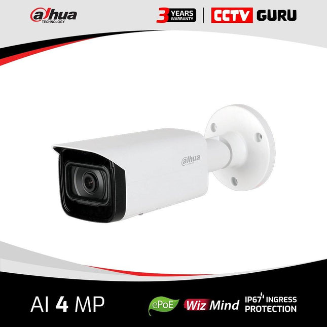 Dahua AI 4MP Starlight+ IP Bullet Fixed 2.8mm Network Camera DH-IPC-HFW5442TP-ASE-0280B - CCTV Guru