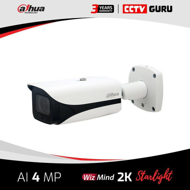 Dahua AI 4MP Starlight+ H.265 IP Bullet Motorised 2.7mm~12mm Network Camera DH-IPC-HFW5442EP-ZE-2712 - CCTV Guru