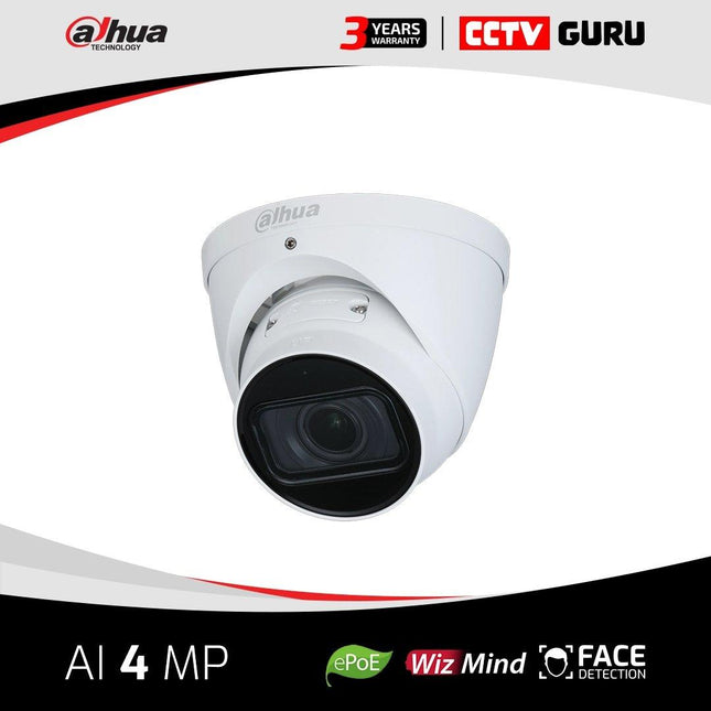 Dahua AI 4MP Starlight+ IP Turret Motorised Lens 2.7 mm-12 mm Network Camera DH-IPC-HDW5442TP-ZE-2712 - CCTV Guru