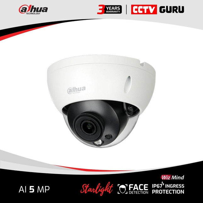 Dahua 5MP IP WDR IR Dome AI Network Camera 2.8mm DH-IPC-HDBW5541RP-ASE-0280B - CCTV Guru