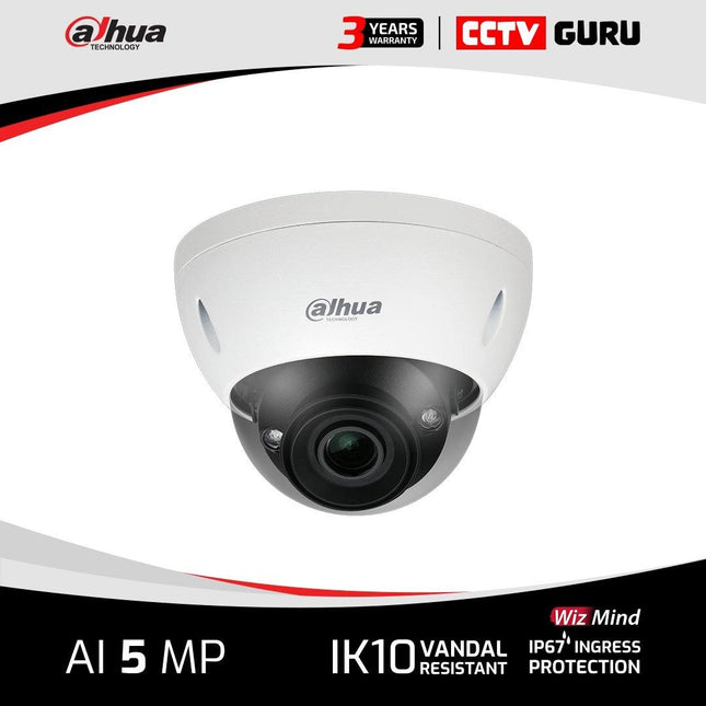 Dahua 5MP IP WDR IR Dome AI Network Camera, 2.7mm ~13.5mm motorised lens DH-IPC-HDBW5541EP-ZE - CCTV Guru