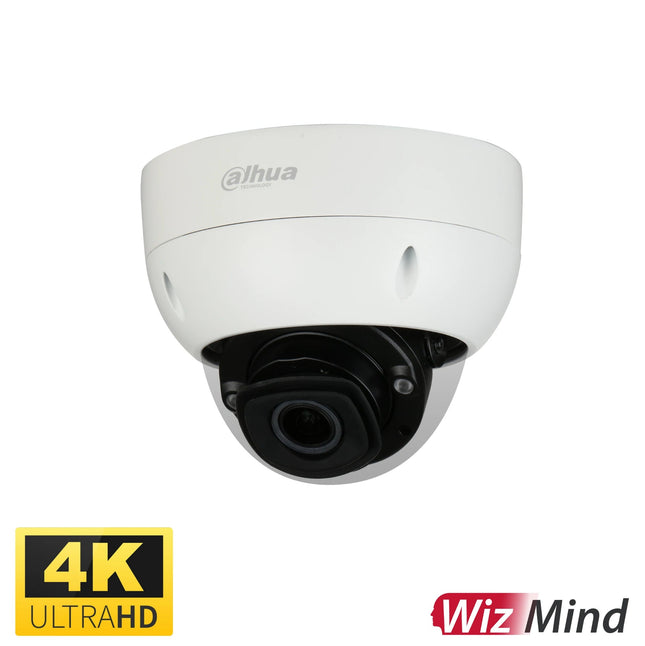 Dahua 8MP 4K IR Dome WizMind Motorised AI Network Camera 2.7-12mm DH-IPC-HDBW5842HP-ZHE-2712F - CCTV Guru